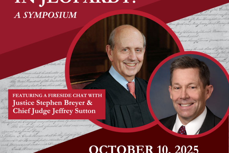 Image thumbnail for Judicial Review in Jeopardy? A Symposium Featuring Justice Stephen Breyer