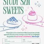 Women's Law Association Study Season Sweets event poster