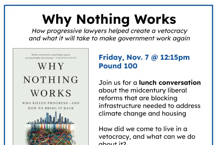 Why Nothing Works Event Flyer