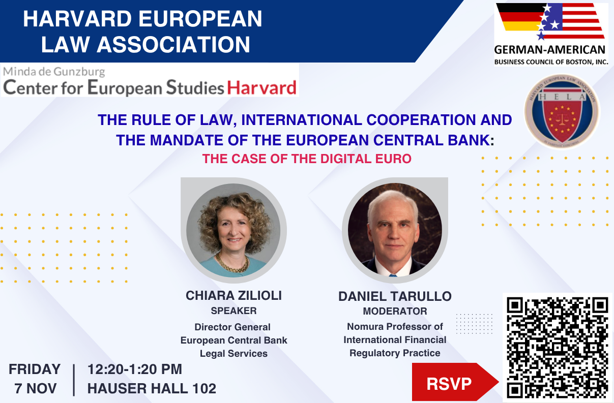 Event poster for Lunch Talk ECB’s Chiara Zilioli