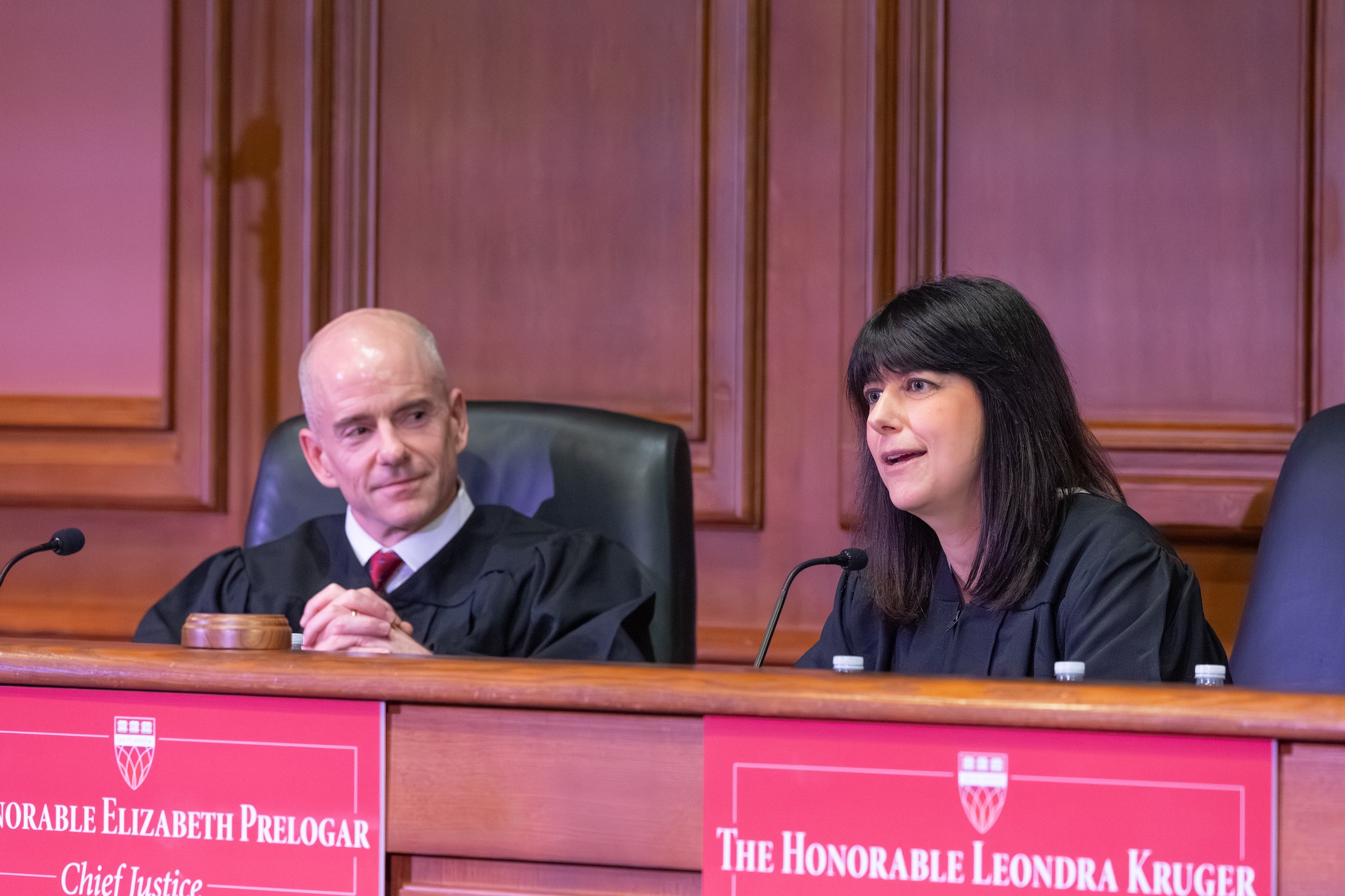 Elizabeth Prelogar and Judge Newsom speak from the bench.