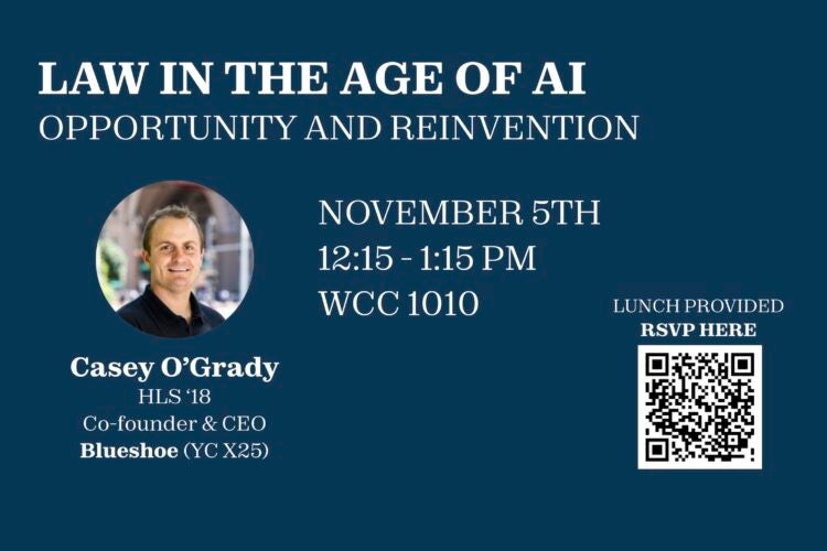 Law in the age of AI event poster