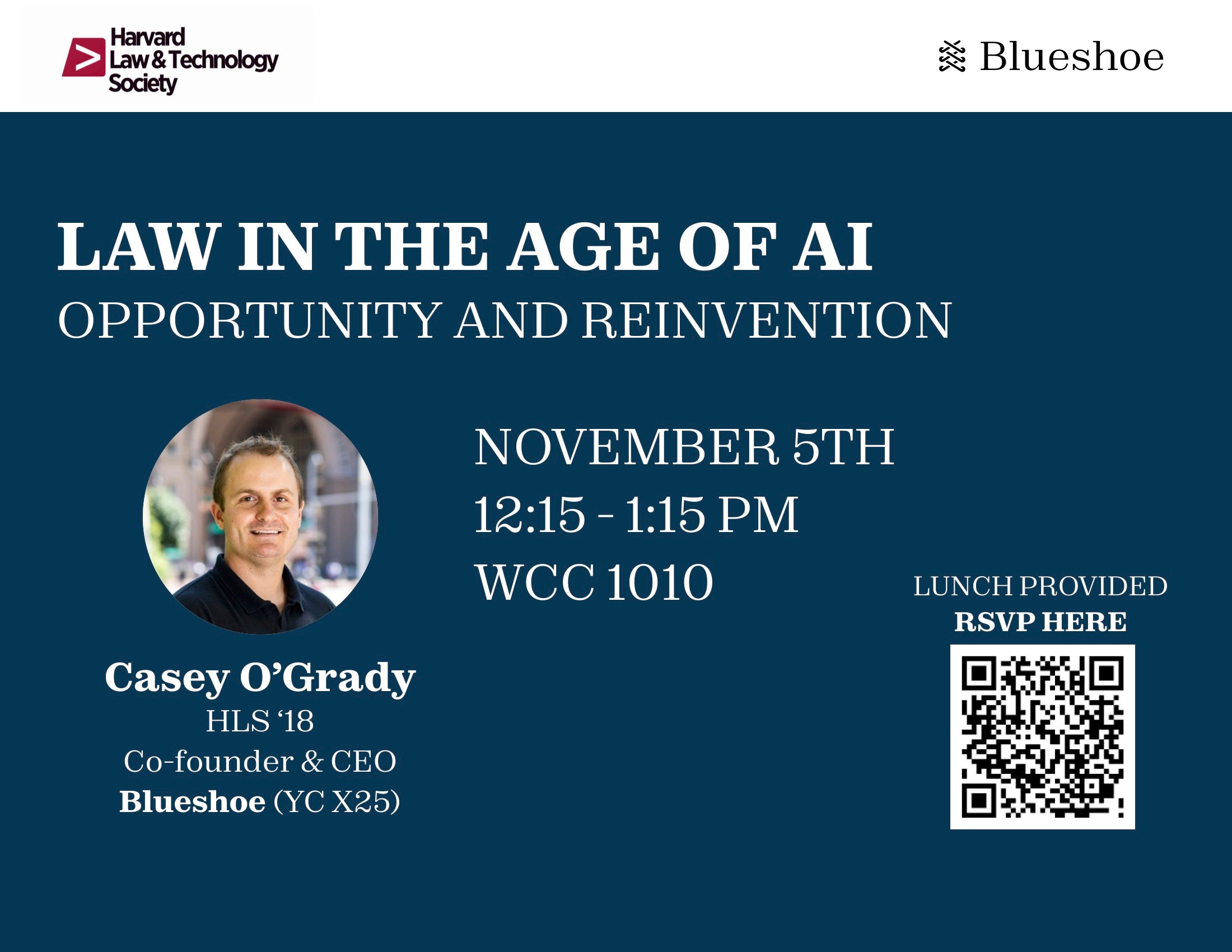 Law in the age of AI event poster