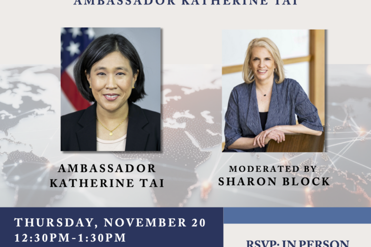 Image thumbnail for Centering Workers’ Rights in U.S. Trade Policy: A Conversation with Ambassador Katherine Tai