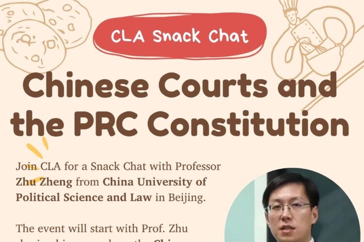 Snack Chat - China Law Event Poster