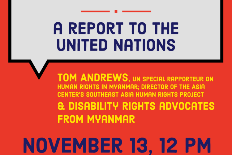 Image thumbnail for Formal Report Release “The Hidden Crisis: Disability Rights in Post-Coup Myanmar”