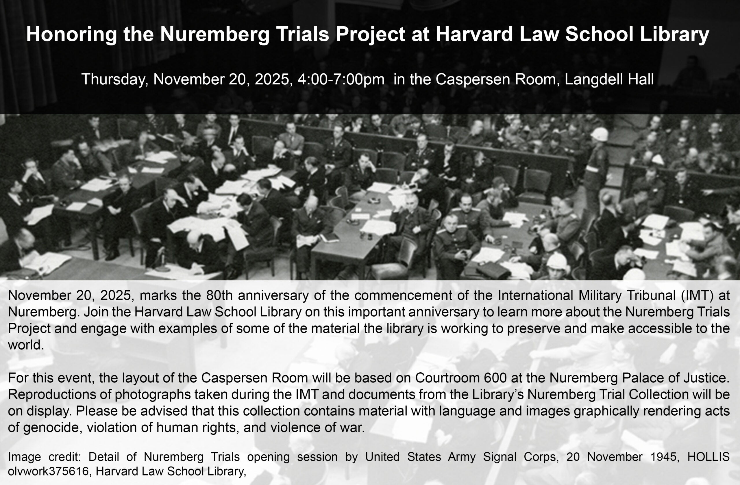 Nuremberg event poster