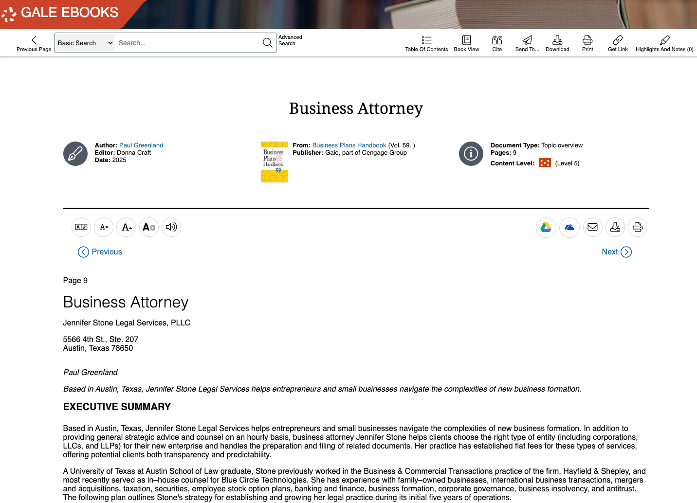 Image features a sample business