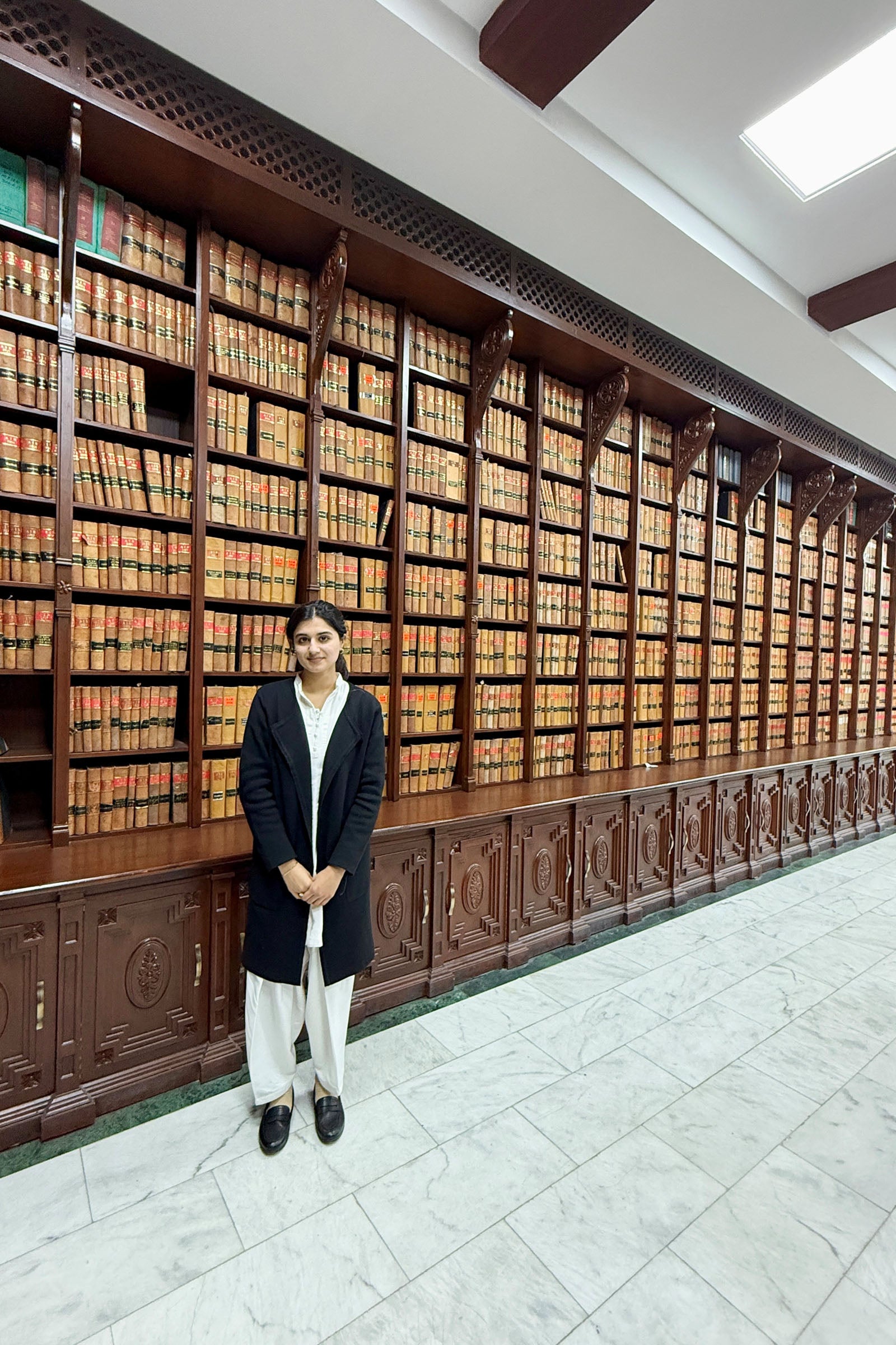 Said Shahnur in the library of the Supreme Court of Pakistan.