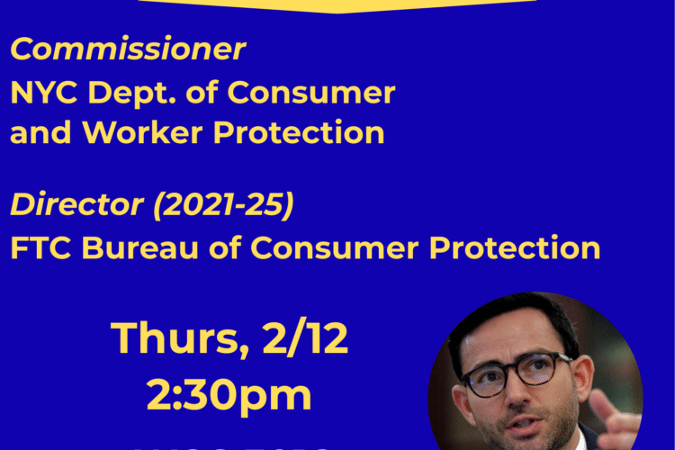 Image thumbnail for HLS Dems: Fireside Chat with Sam Levine ’12, Commissioner of the NYC Dept. of Consumer and Worker Protection & Former Director of the FTC’s Bureau of Consumer Protection