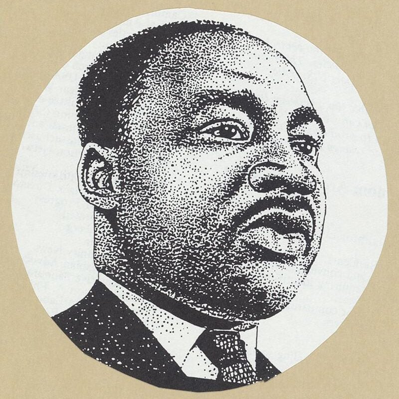 photomechanical portrait of Martin Luther King, Jr.