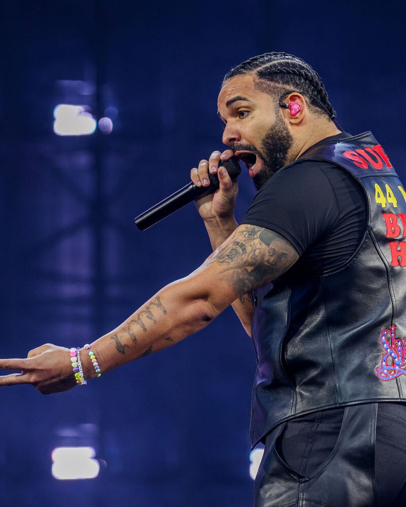 Drake onstage at the 2025 Wireless Festival in London.