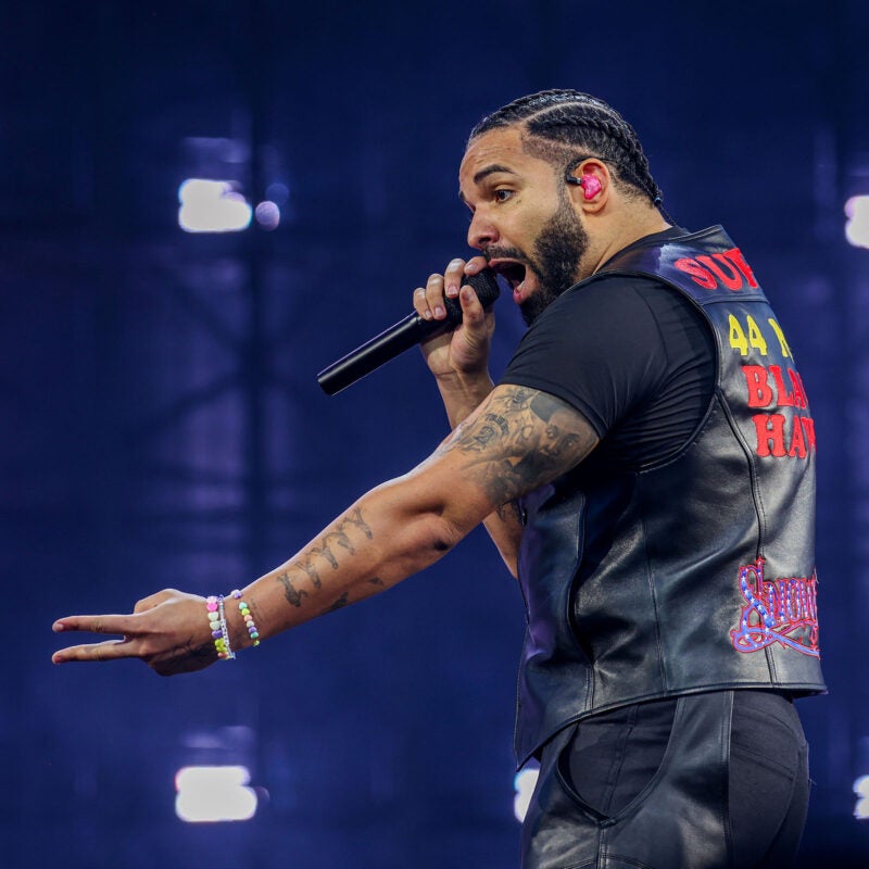 Drake onstage at the 2025 Wireless Festival in London.