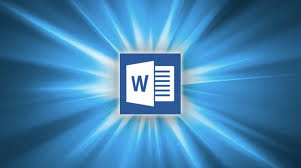 Microsoft Word Logo set at the center of a starburst