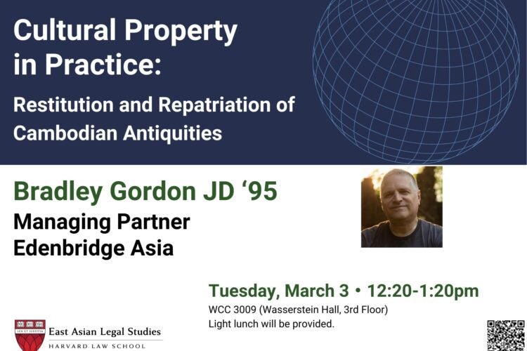 Image thumbnail for Cultural Property Law in Practice: Restitution and Repatriation of Cambodian Antiquities