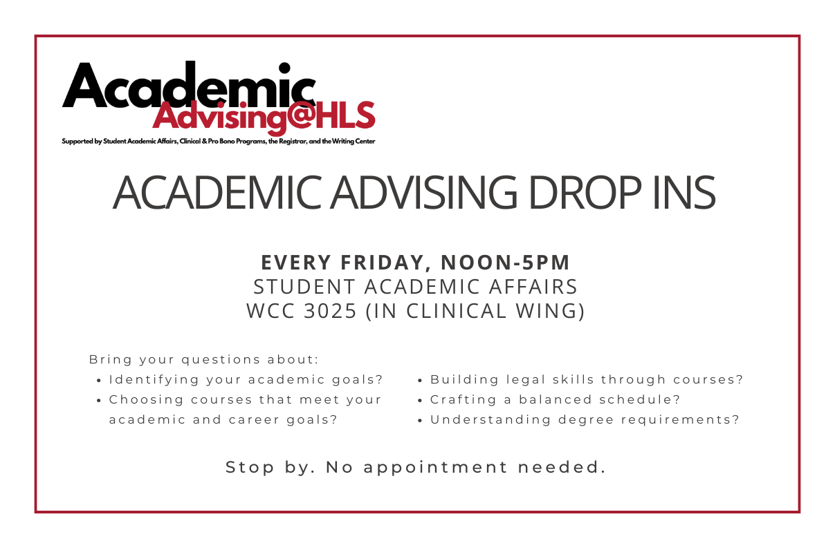 Academic advising drop in poster.