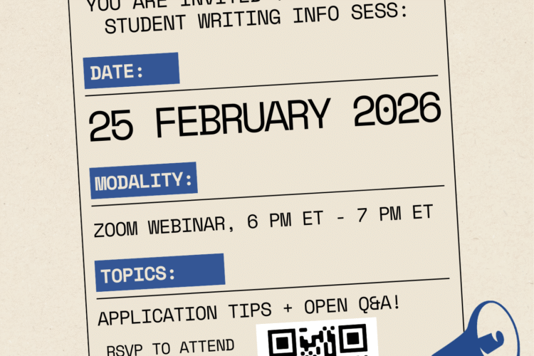 Image thumbnail for CR-CL Student Writing is now accepting submissions + Informational Session!