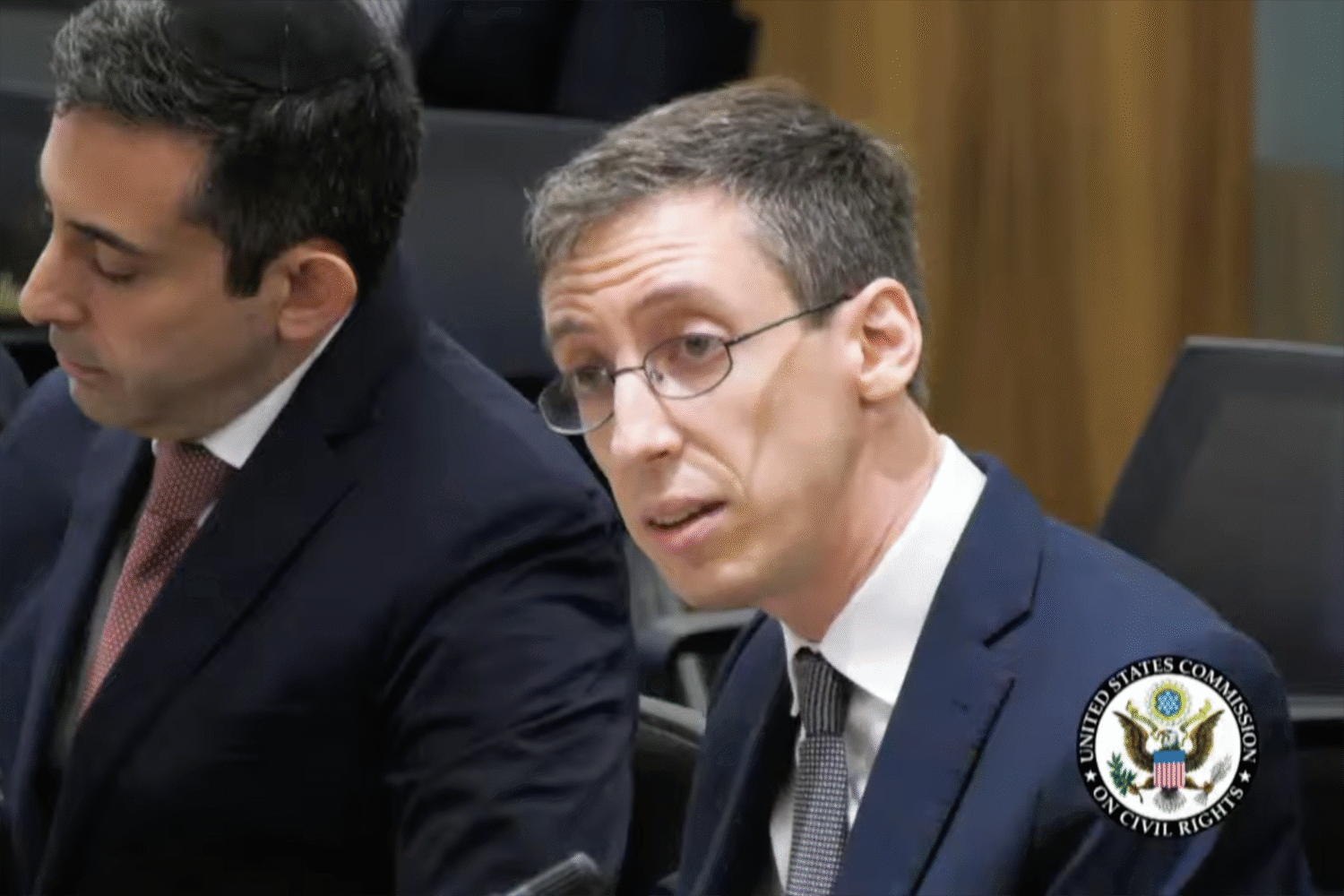 Benjamin Eidelson testifying before the US Commission on Civil Rights.