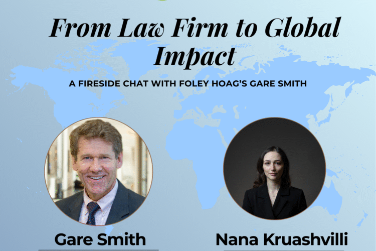 From Law Firm to Global Impact event poster.