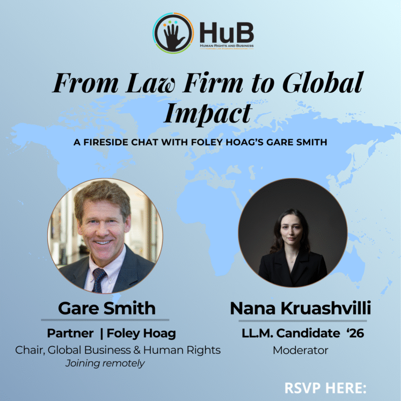 From Law Firm to Global Impact event poster.