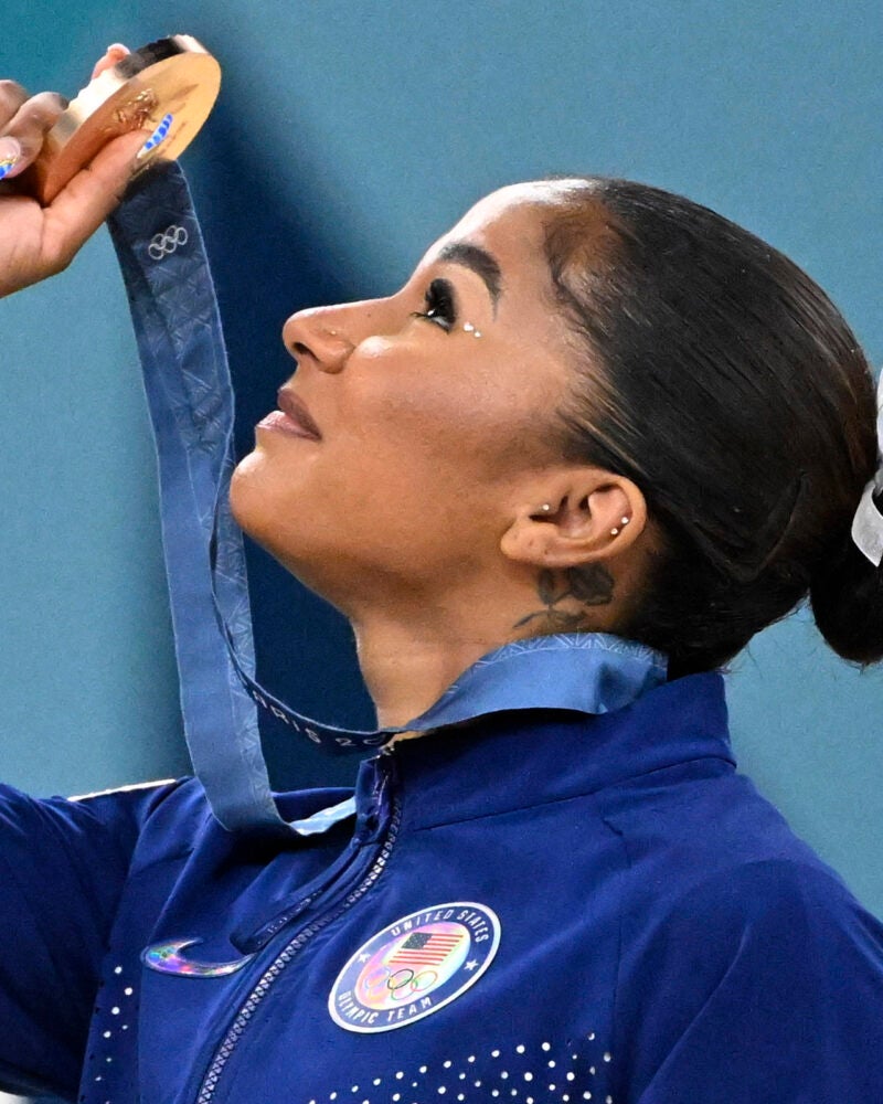 Gymnast Jordan Chiles at the 2024 Olympic Games in Paris.