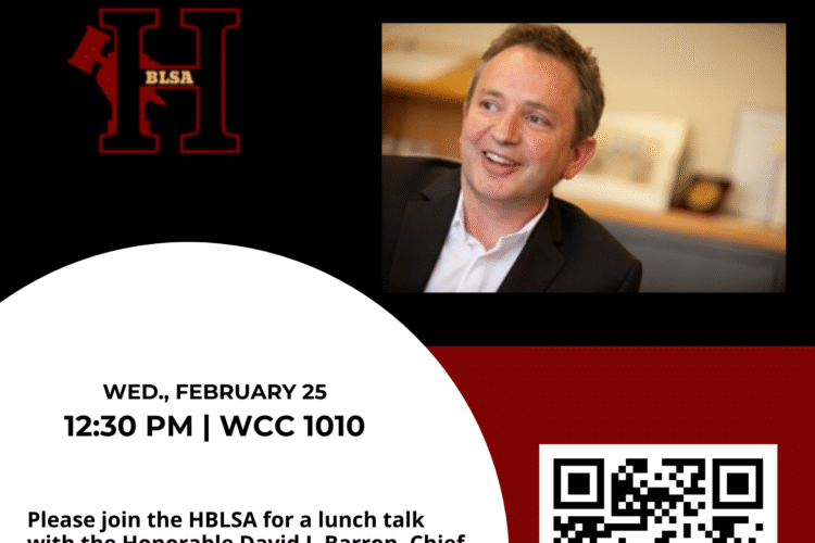 Image thumbnail for HBLSA Lunch Talk with Chief Judge David Barron