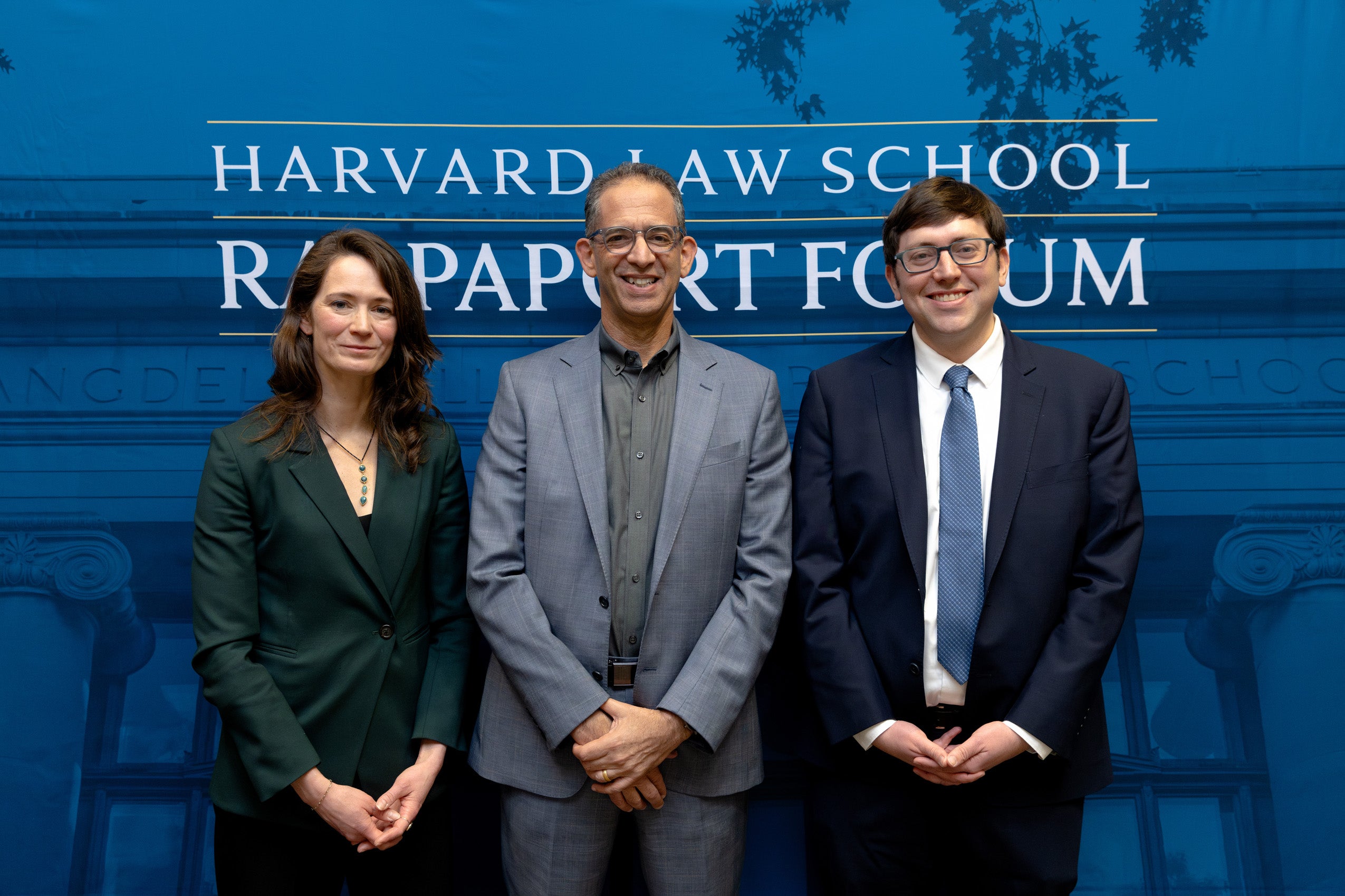 Dean John Goldberg with speakers at the Rappaport Forum