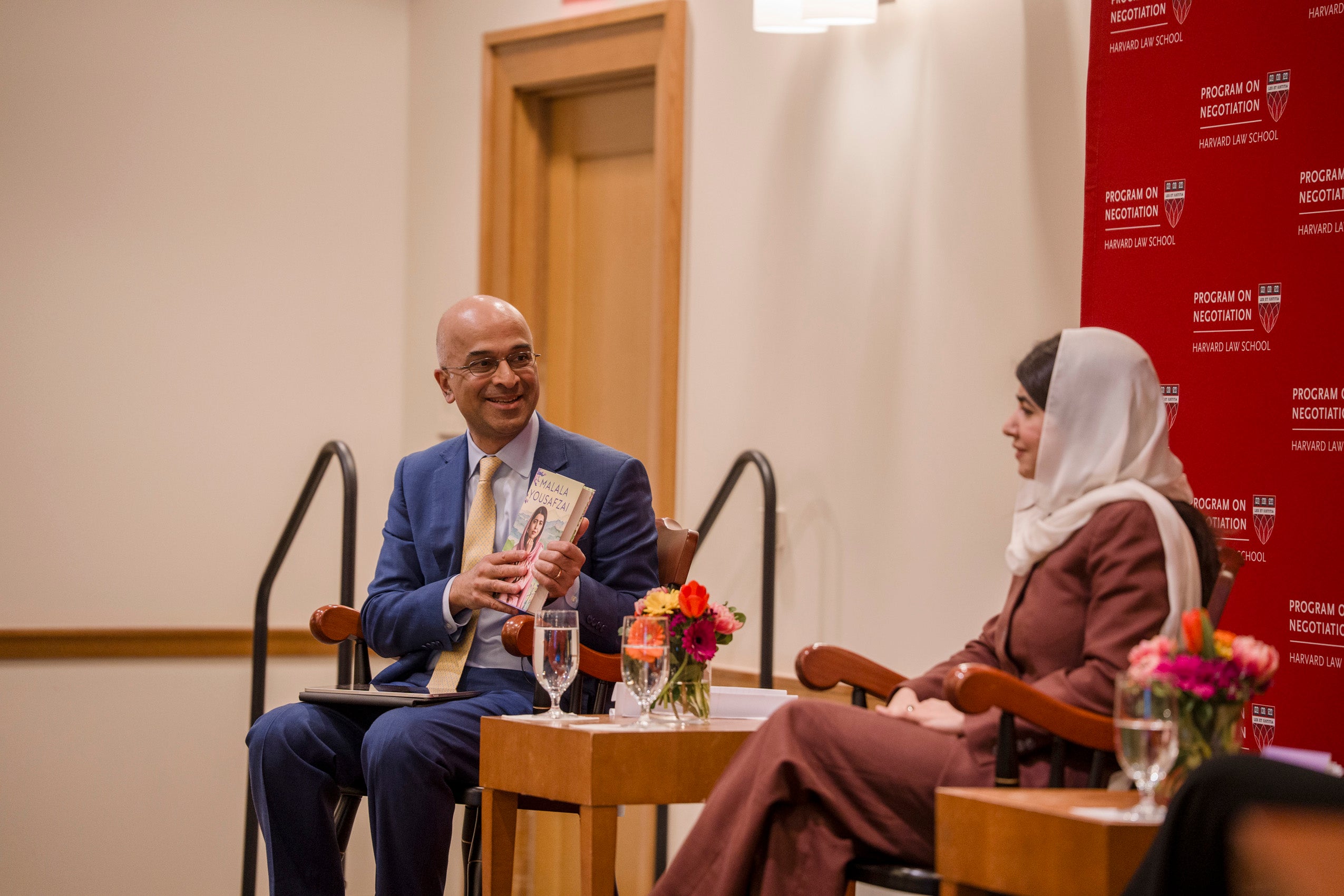 Guhan Subramanian and Malala Yousafzai.