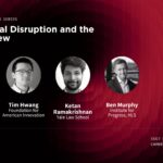 INstitutional disruption and the longer view event poster.