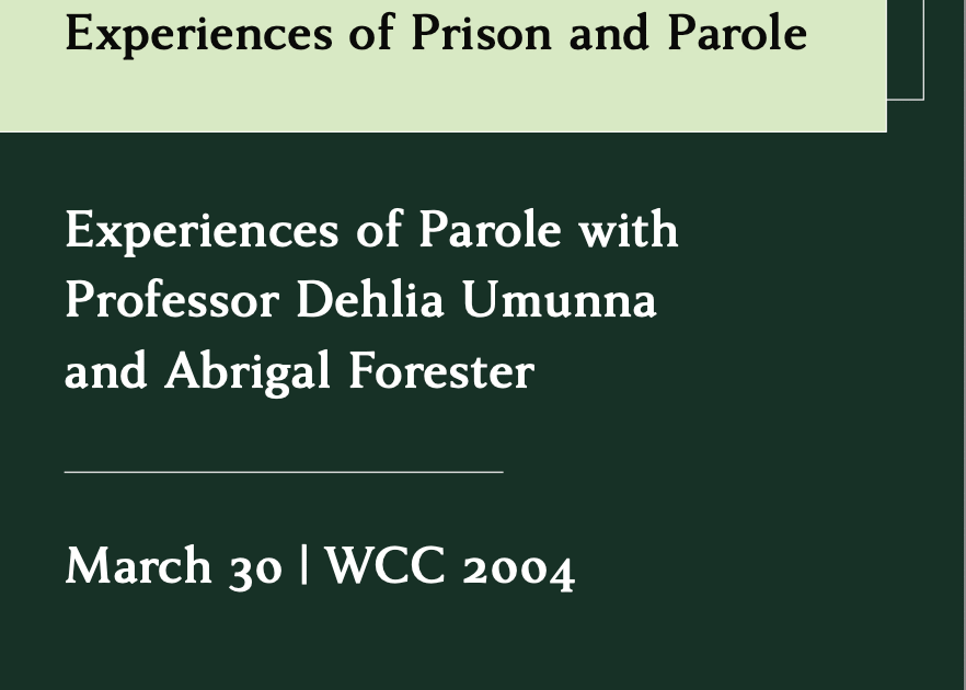 The Effects of Mass Incarceration: Experiences of Prison and Parole ...