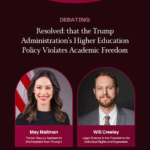 Event poster Higher Ed debate