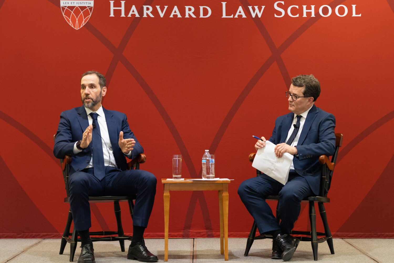 Jack Smith and Alex Whiting having a conversation.