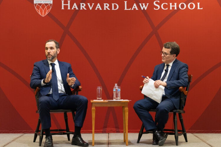 Jack Smith and Alex Whiting having a conversation.