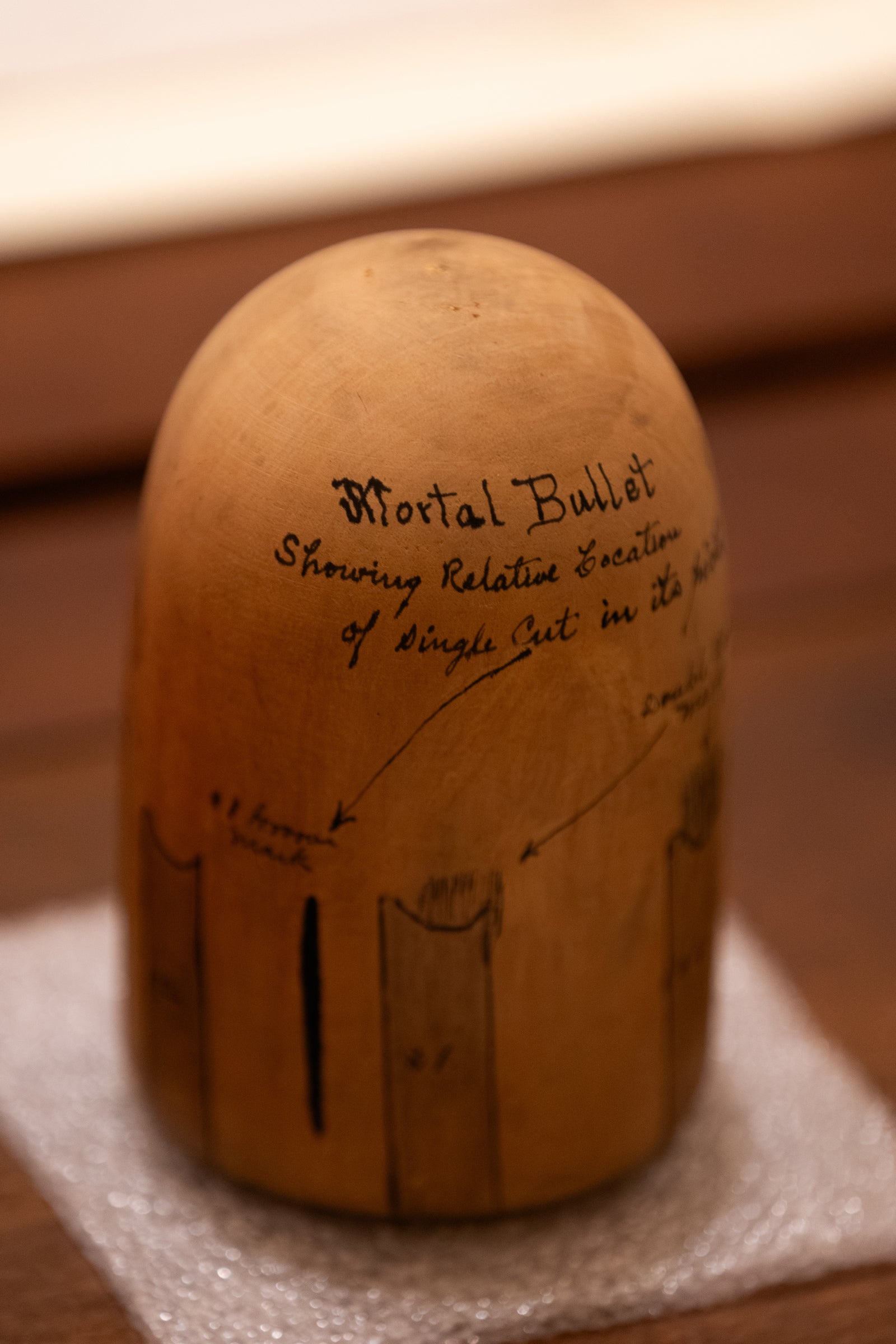 A large wooden replica of a 