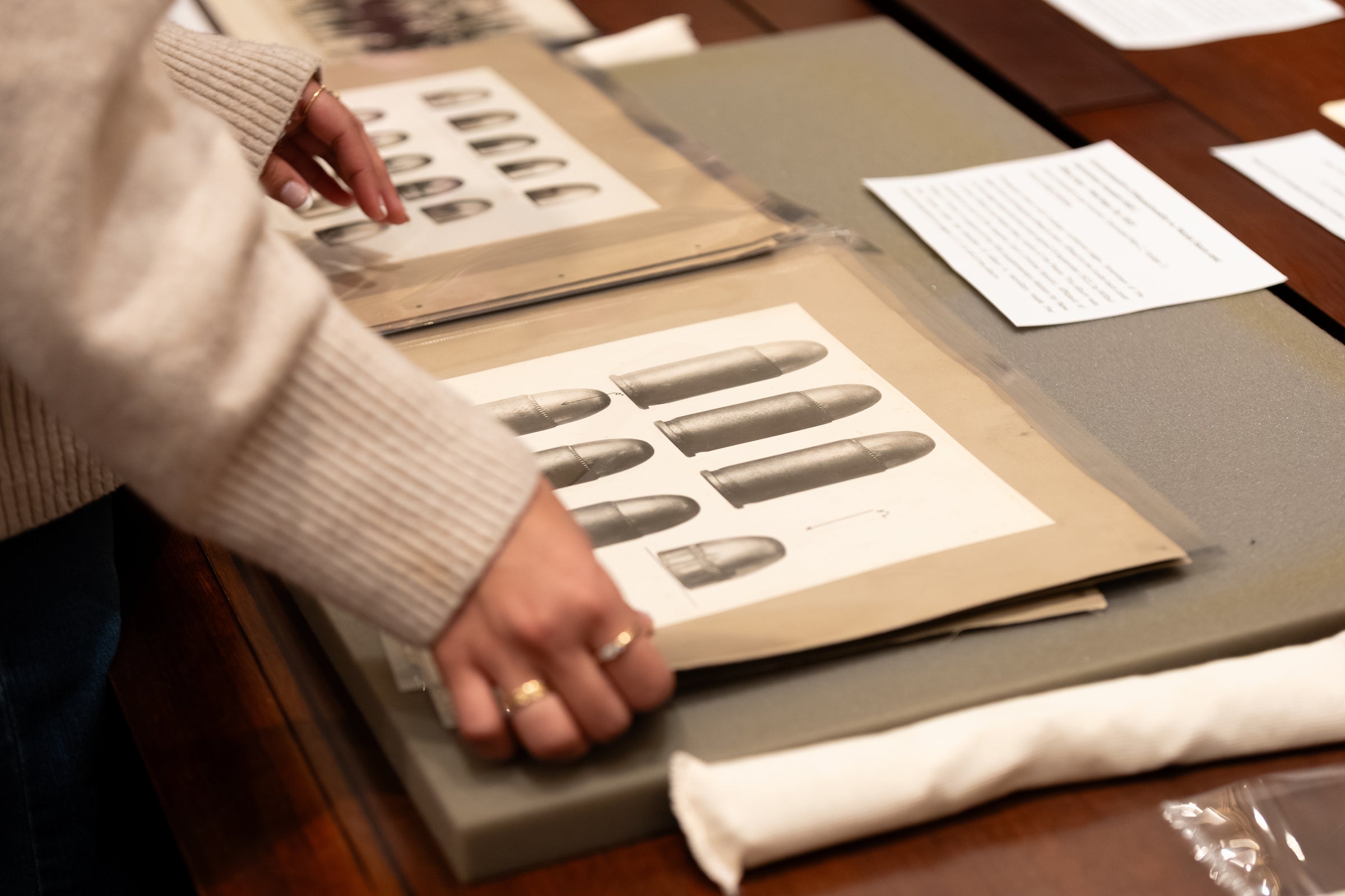 Exhibit images of bullets.