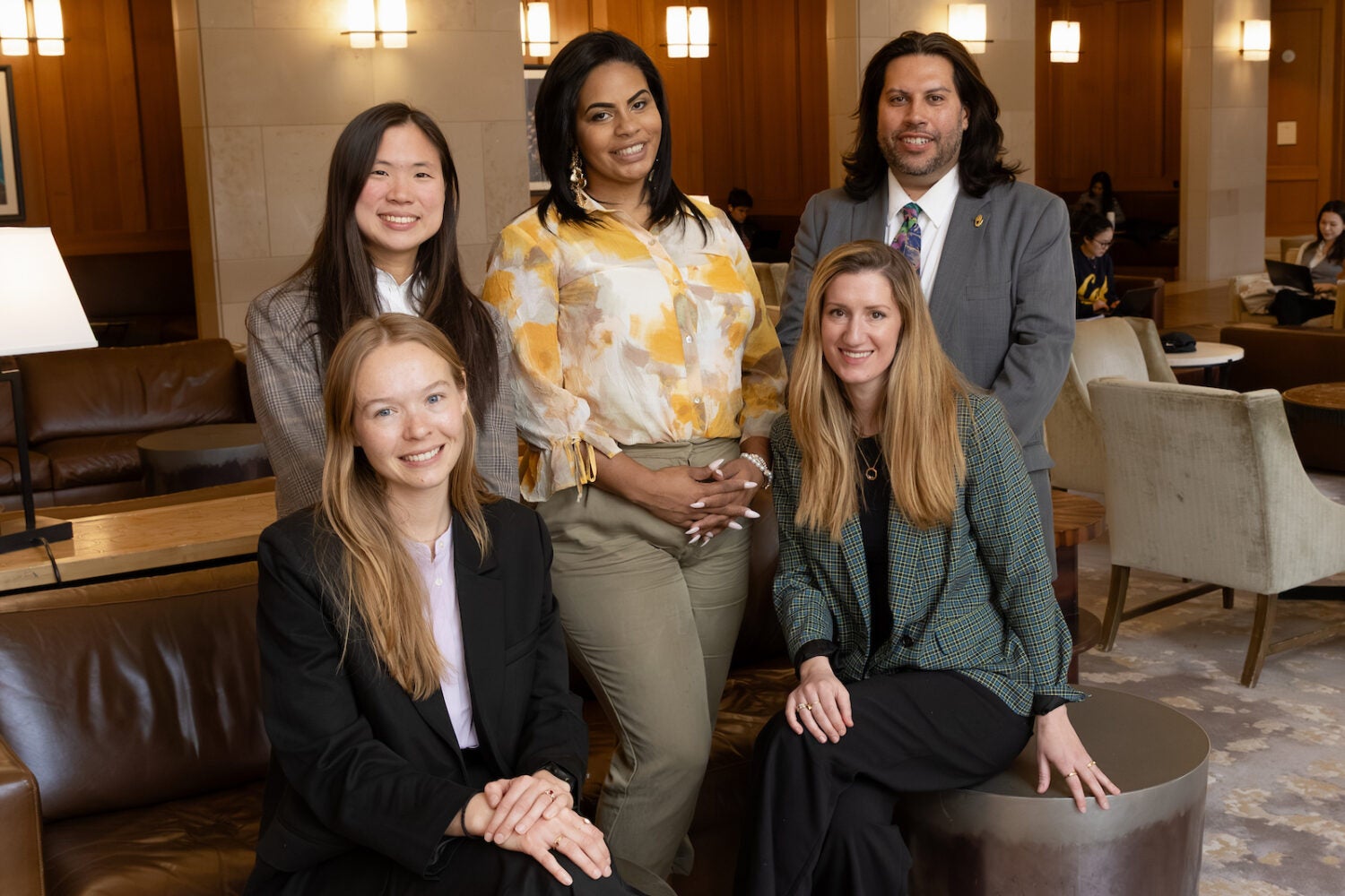 Harvard Legal Aid Bureau staff and students with Family Matters 1st executive director Tatiana Rodriguez.