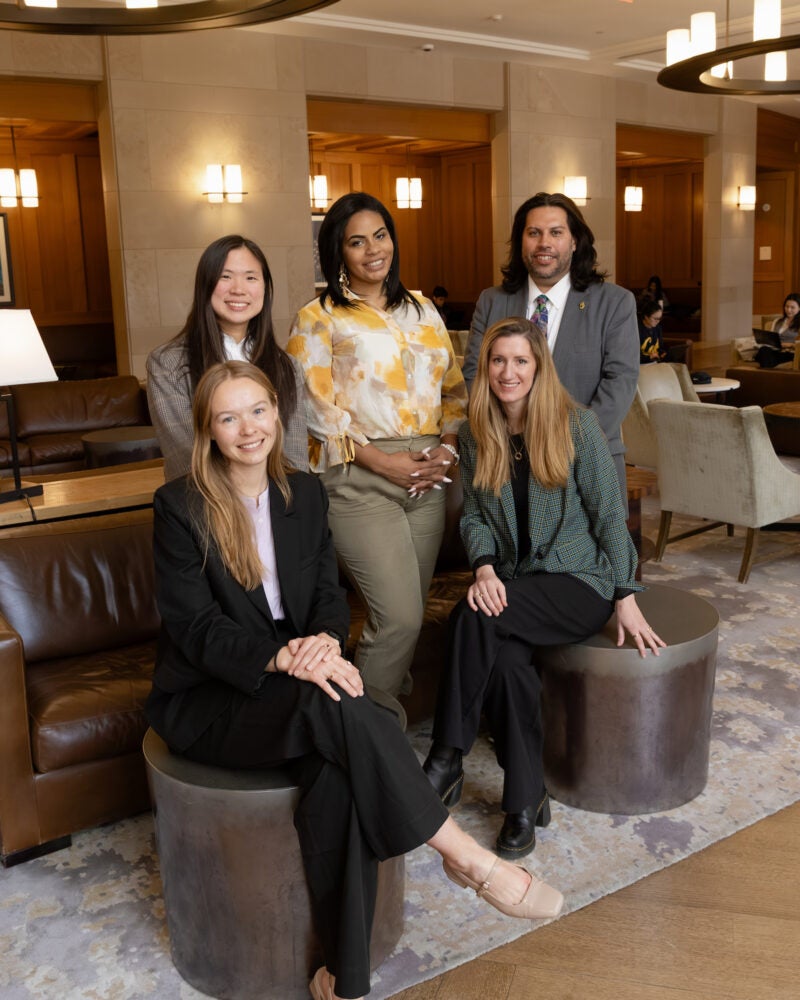 Harvard Legal Aid Bureau staff and students with Family Matters 1st executive director Tatiana Rodriguez.