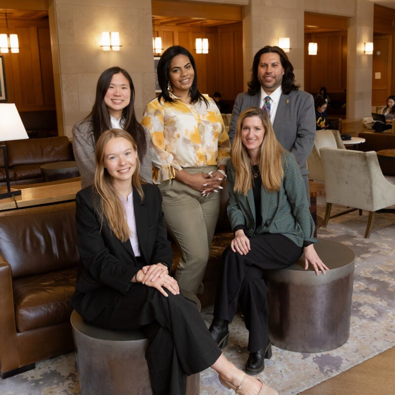 Harvard Legal Aid Bureau staff and students with Family Matters 1st executive director Tatiana Rodriguez.