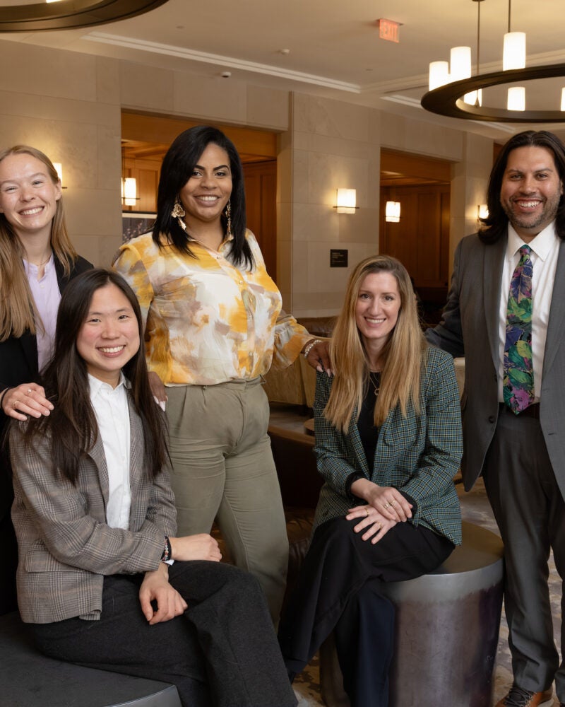 Harvard Legal Aid Bureau staff and students with Family Matters 1st executive director Tatiana Rodriguez.