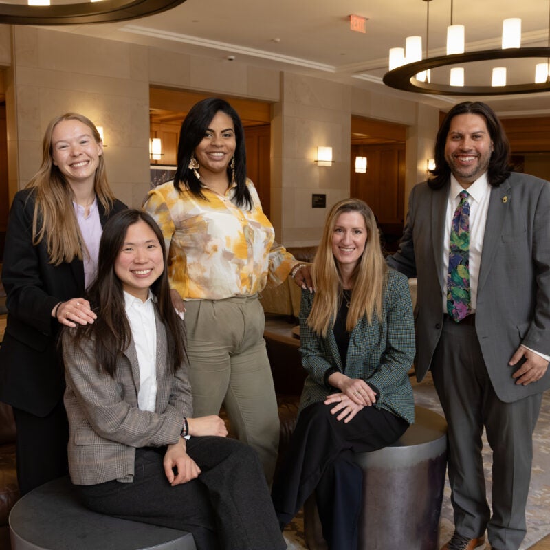 Harvard Legal Aid Bureau staff and students with Family Matters 1st executive director Tatiana Rodriguez.