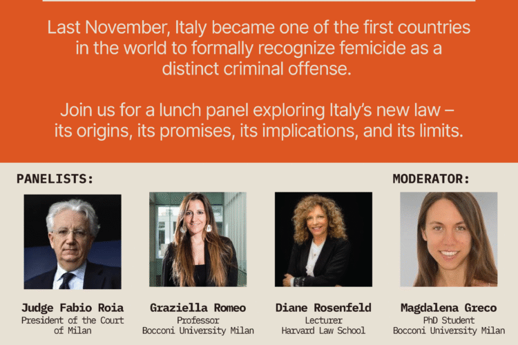 Image thumbnail for Femicide: The Rule of Law & The Role of Law Lunch Panel