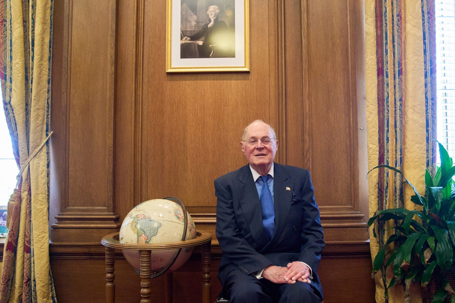 Justice Anthony Kennedy at his office.