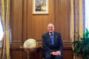 Justice Anthony Kennedy at his office.