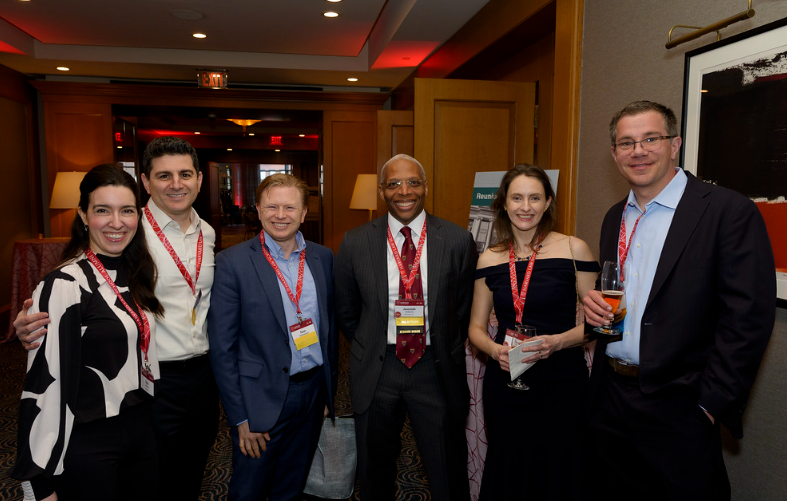 Alumni posing together for a photo
