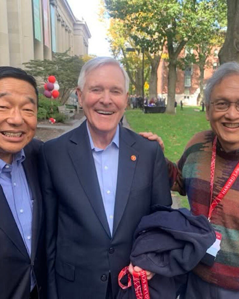 Jan Ting, Ray Mabus and Tony Chang ’75