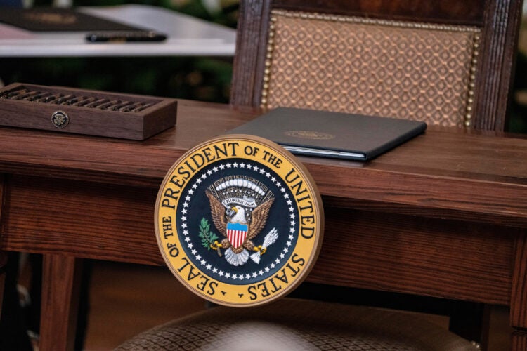 Presidential seal.