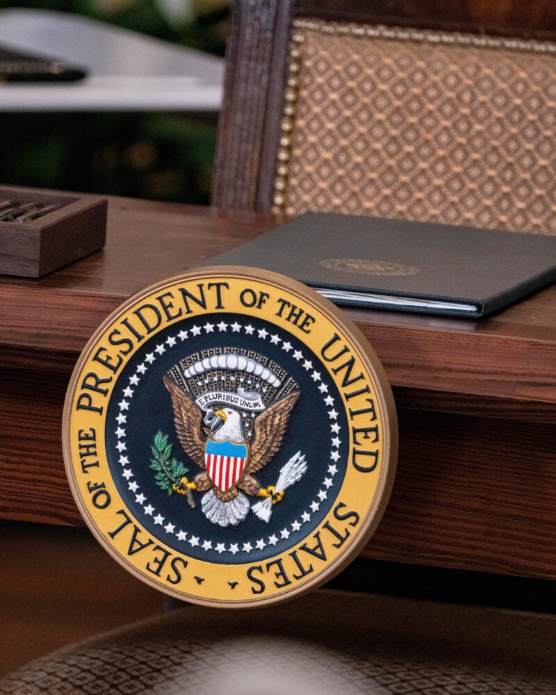 Presidential seal.