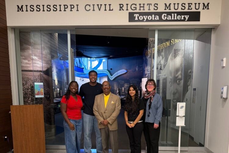 MDP students stand in the Mississippi Civil Rights Museum