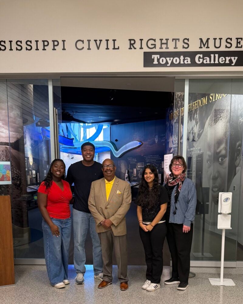 MDP students stand in the Mississippi Civil Rights Museum