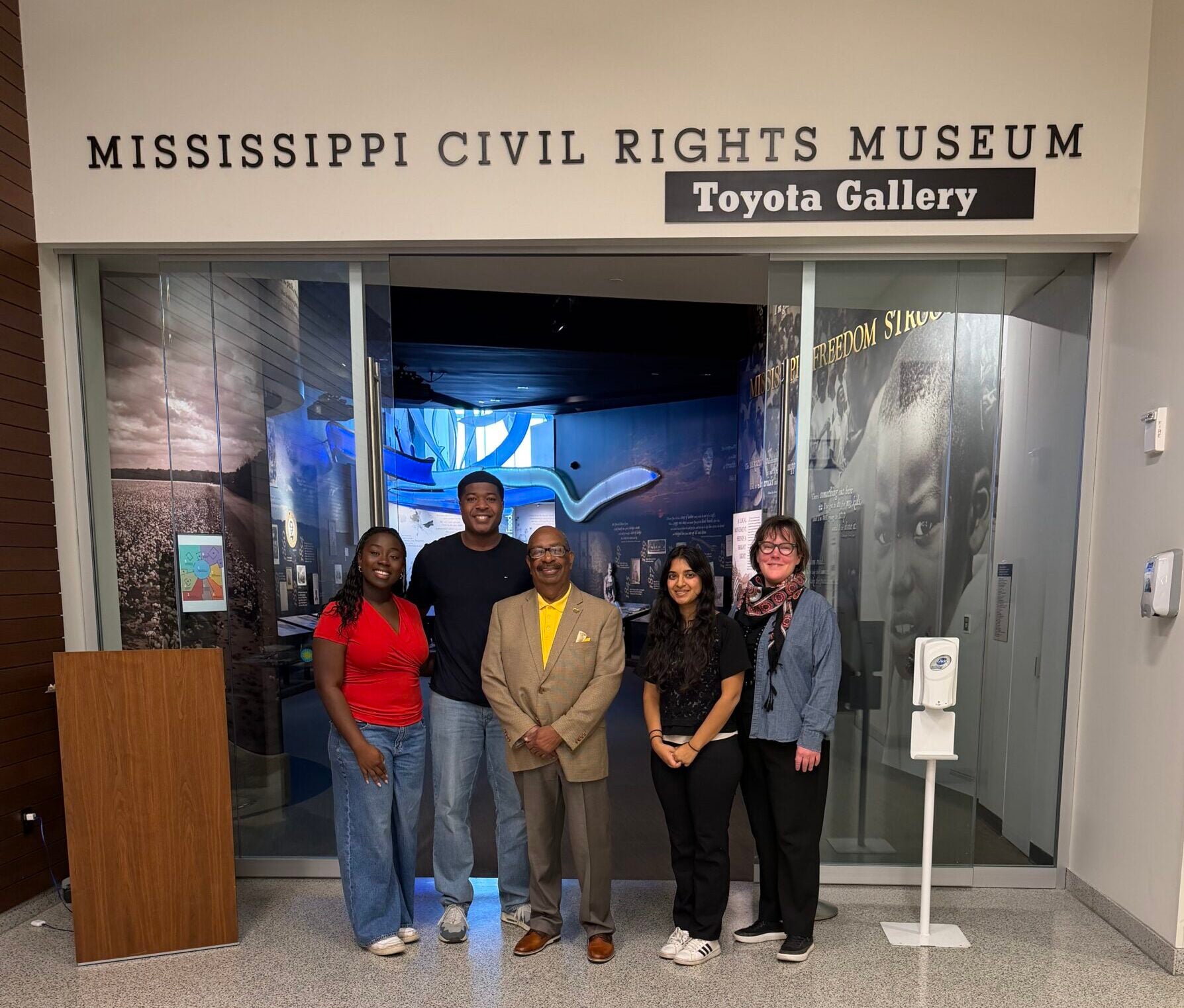 MDP students stand in the Mississippi Civil Rights Museum